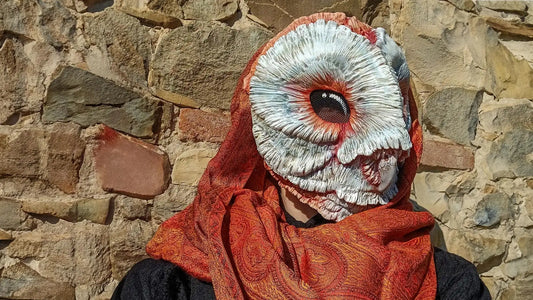 Handmade Barn Owl Masks for Cosplay & LARP