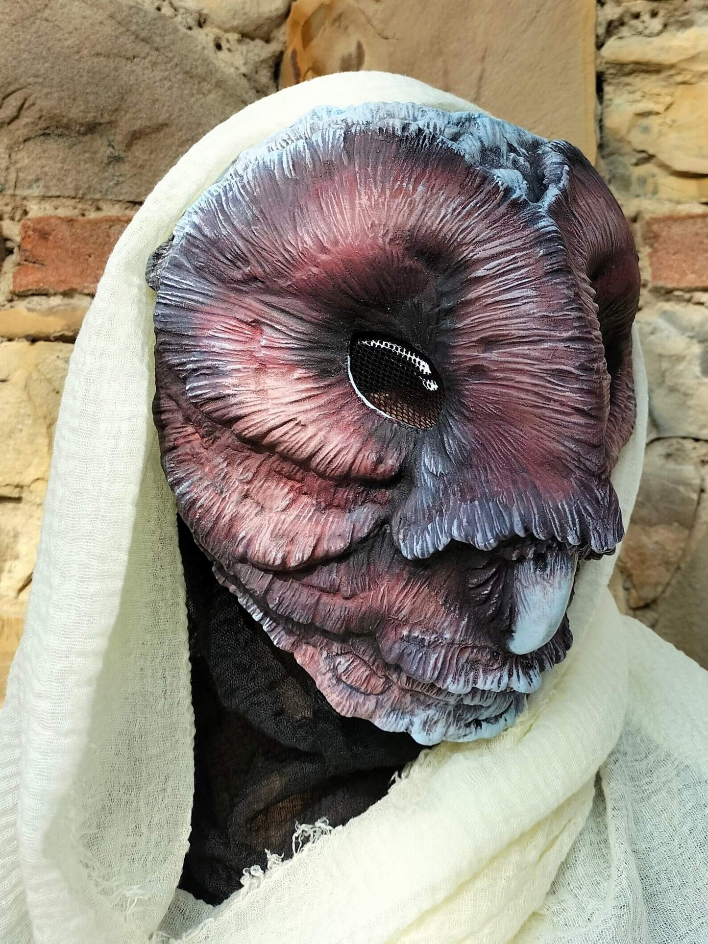 Dark Barn Owl mask- Ready to Ship