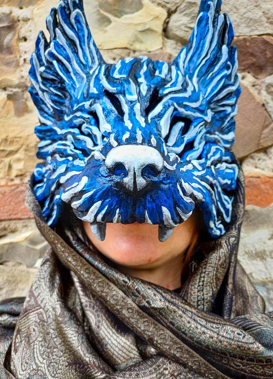 Adjustable elastic straps on the Fenrir mask for a secure and comfortable fit.