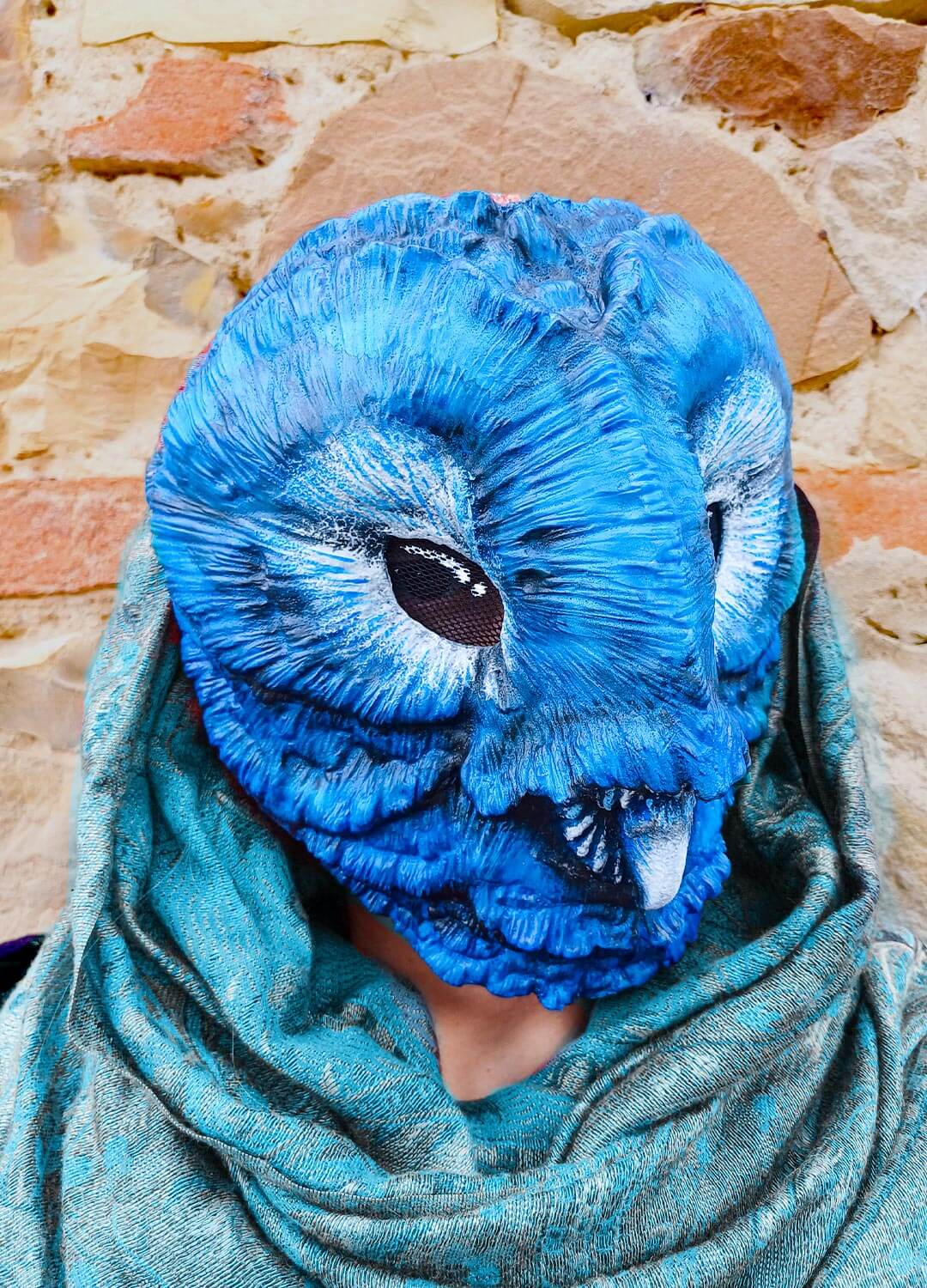 Blank resin version of the Barn Owl mask, ready for DIY customization and painting