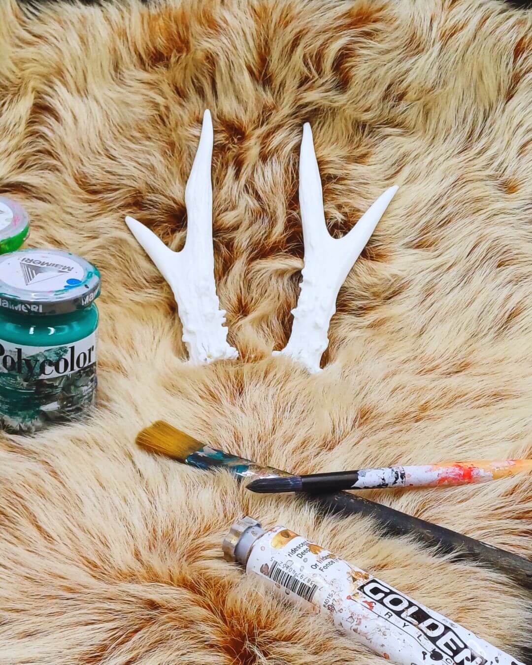 Faun blank resin horns – lightweight, realistic, and handcrafted for cosplay, LARP, and fantasy costumes.