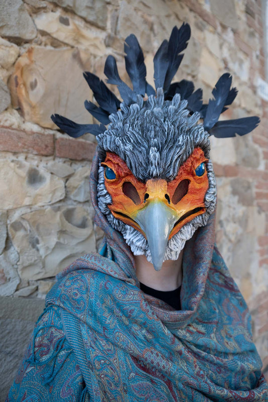 Serpentario Resin Mask detail, skin texture, crafted eyelashes, cosplay mask