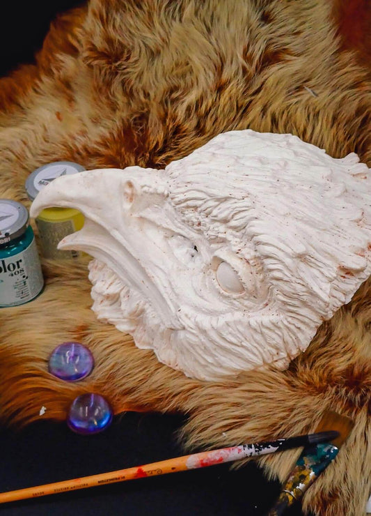 Serpentario Pre-sanded mask option in side view left with gems