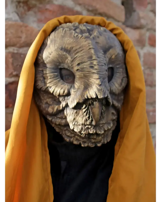 Made to order - Venetian copper owl mask, masquerade ball inspired design, resin craftsmanship, one-of-a-kind piece with intricate details