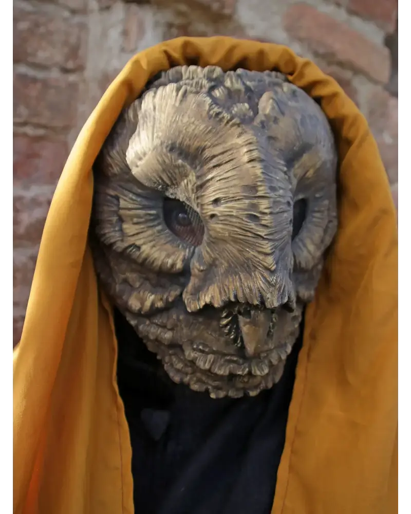 Made to order - Copper owl mask for masquerade balls and cosplay, handmade resin, comfortable to wear with padded interior, adjustable straps.