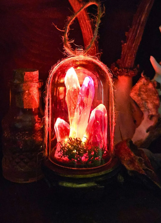 fantasy resin crystal light used in wiccan costumes and gothic décor