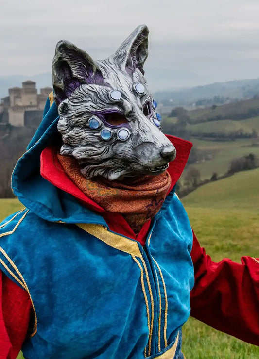 Gothic clothing hooded overdress with tunic, handmade LARP costume ideal for theater costume, Halloween costume, and wiccan costume.