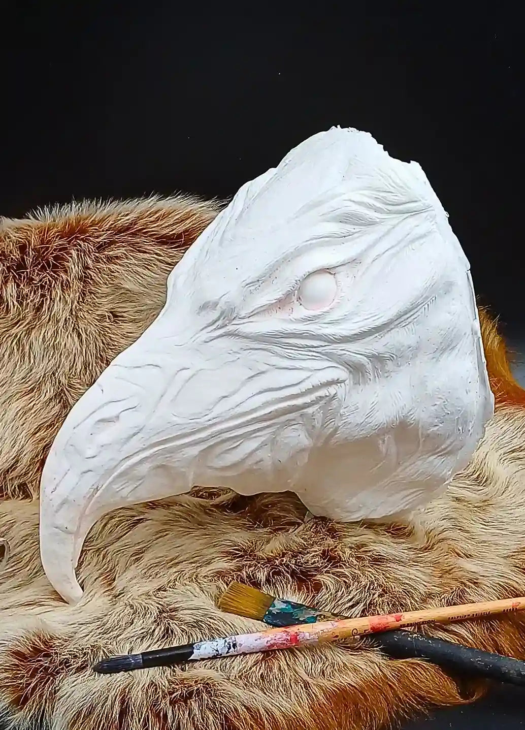 DIY Valravn resin blank mask inspired by plague doctor design, perfect for cosplay and masquerade customization.