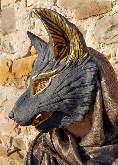 Fenrir Wolf Anubis mask, a unique blend of Norse and Egyptian mythology for cosplay.