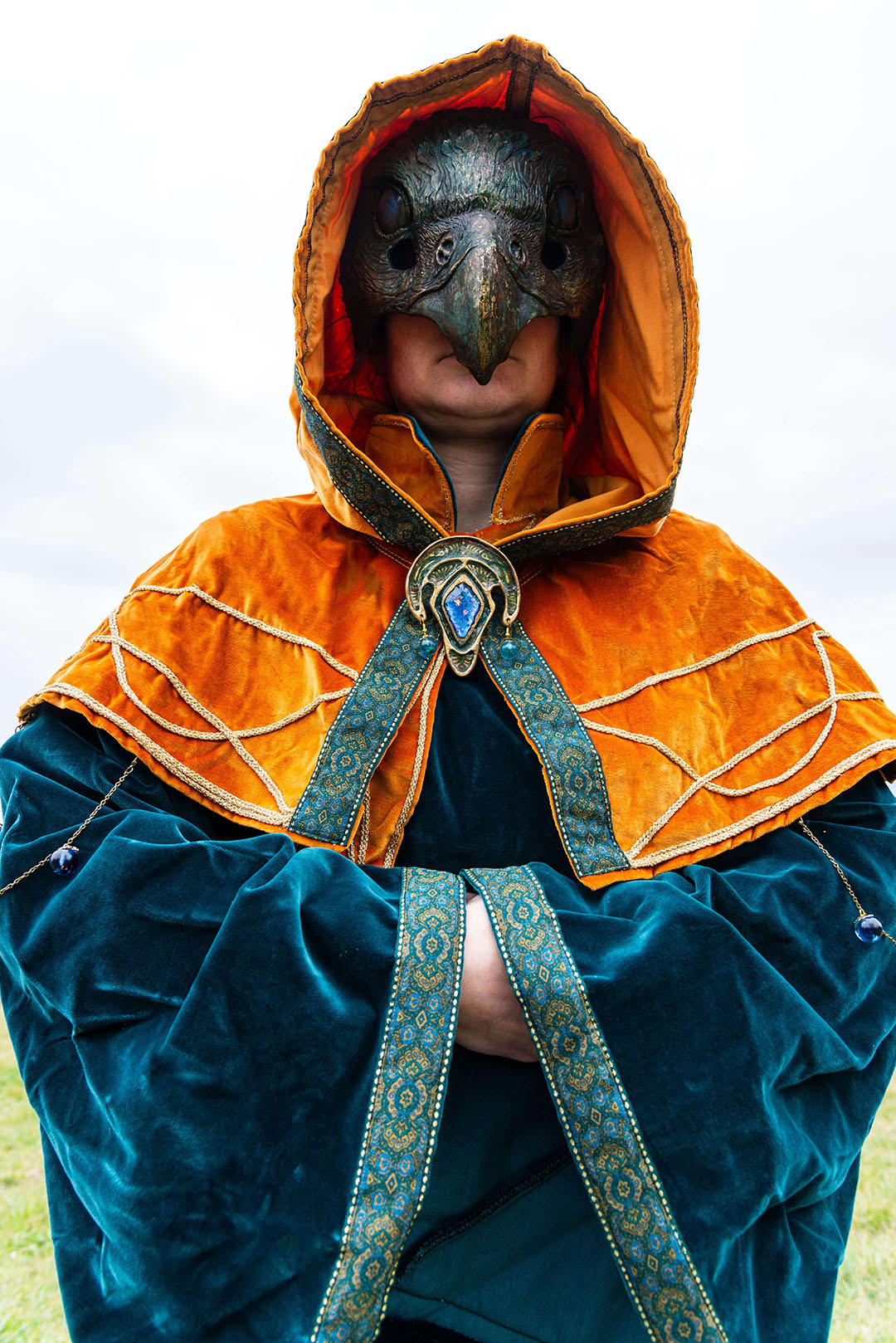 Resin mask within a cosplay LARP costume design