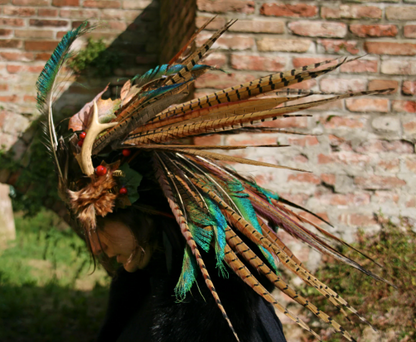 Tutorial for creating a handmade feather headdress for cosplay or LARP.