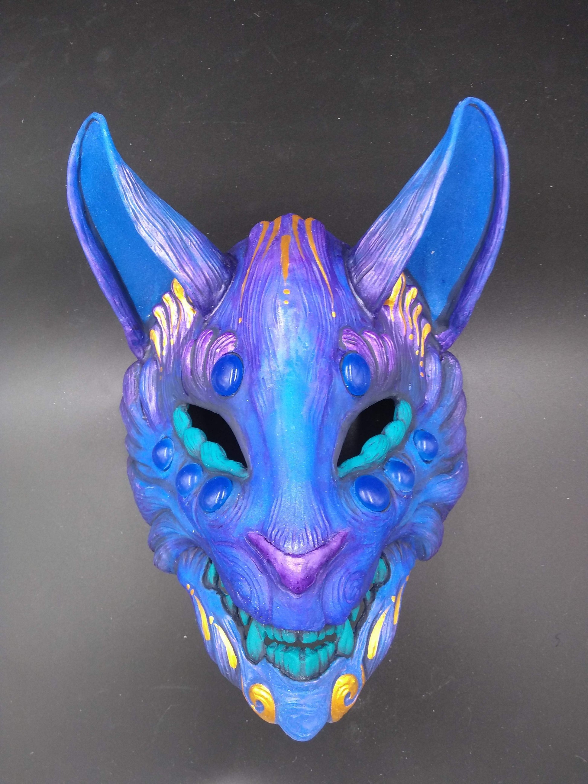 Third result of DIY project instructions starting from a Kitsune Blank Mask