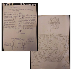 Two images the one on the left side is a simulation of budget, the right side one is preparatory draw of the project