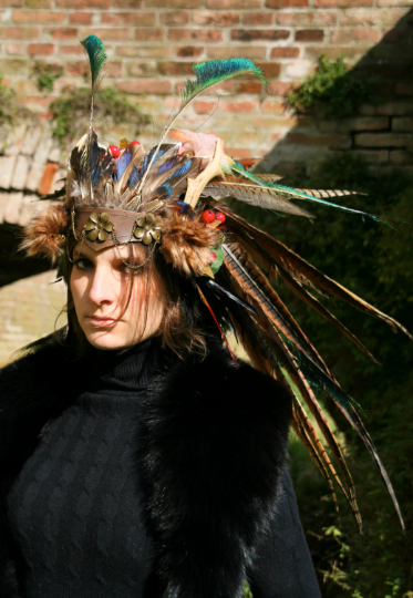 Learn how to make your own unique feathered headpiece.

