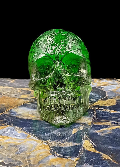 Life-size resin skull, side view, anatomically correct, resin skull replica