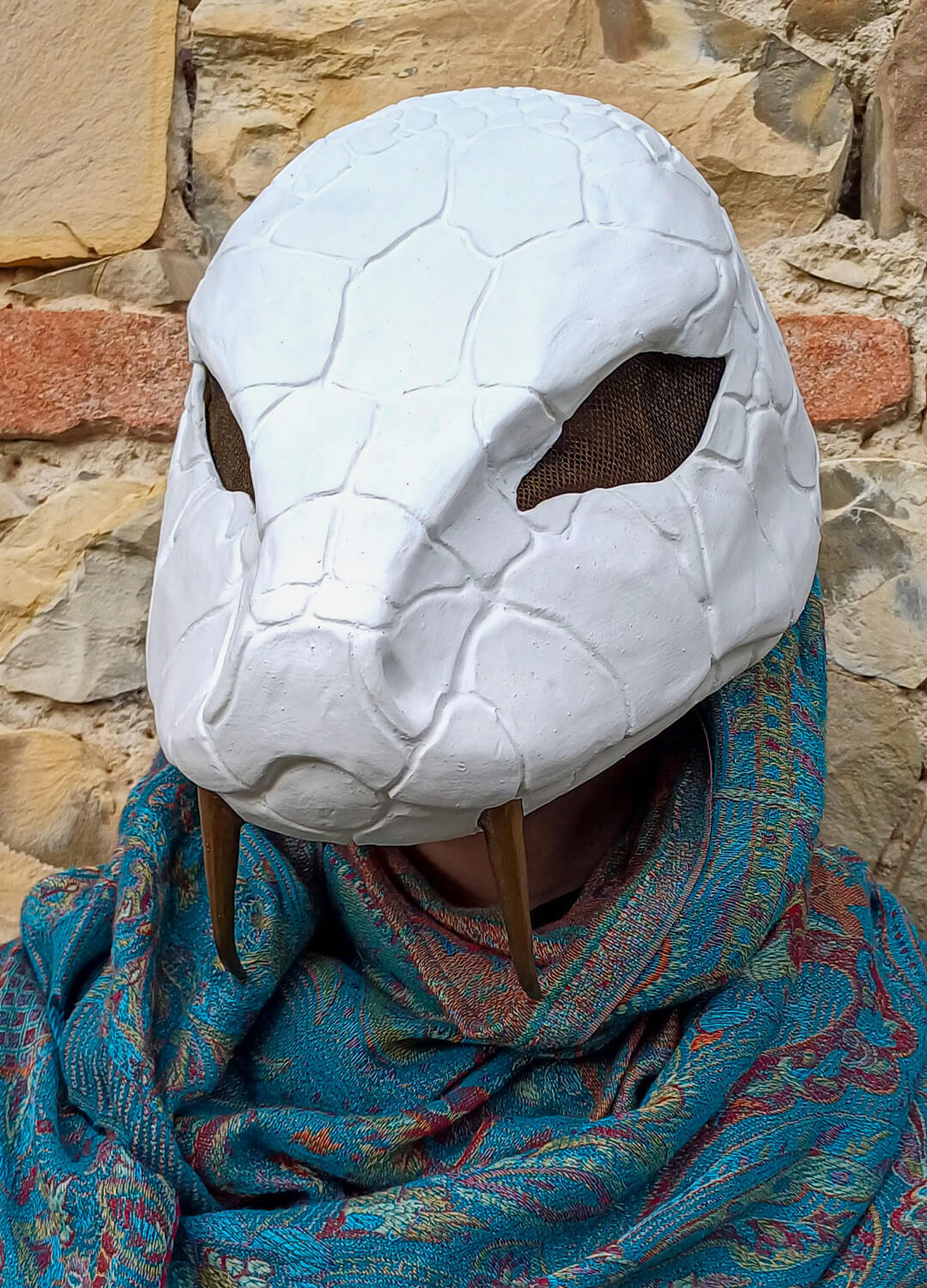 Handmade Nara Desert Snake Mask – Intricate resin mask for LARP and cosplay