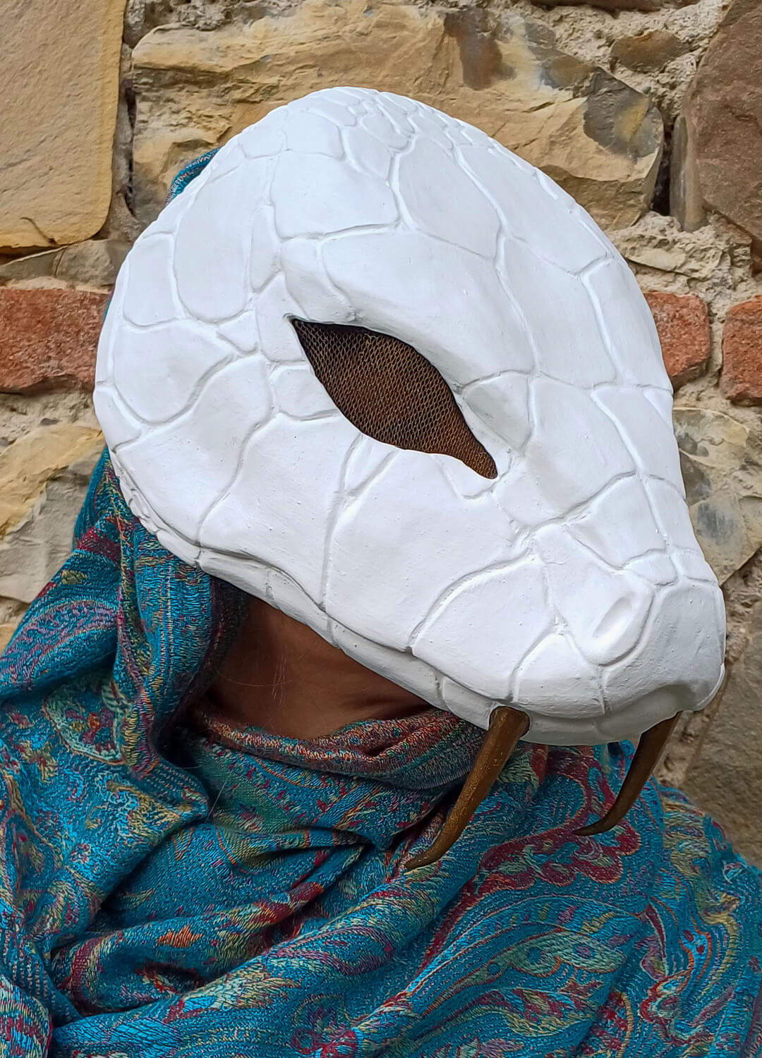 Side view of Nara Desert Snake Mask – Lightweight design with secure elastics