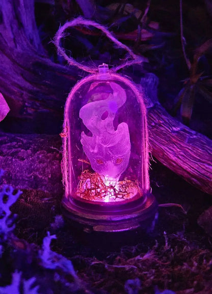 gothic fantasy light resin flame for cabinet of curiosities décor