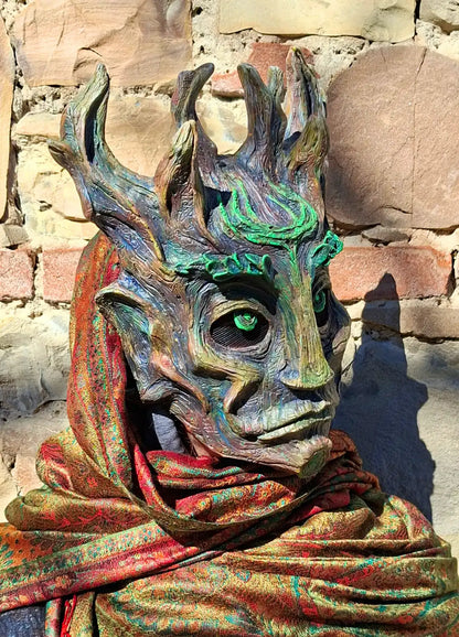 Grünmann-Baum-Maskerade-Maske