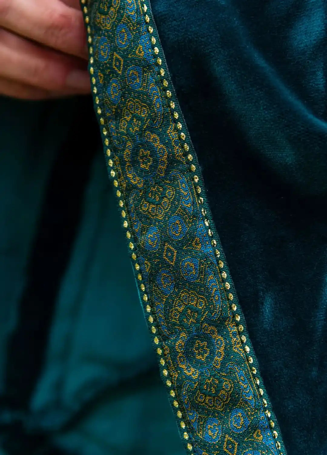 Handmade green tunic designed for LARP gear, gothic clothing, and cosplay costume.