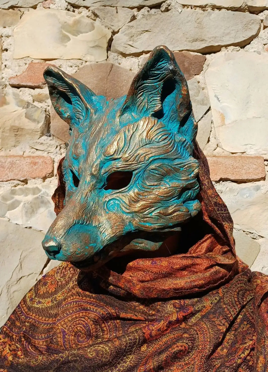 handcrafted resin cosplay mask inspired by huli jing fox spirit