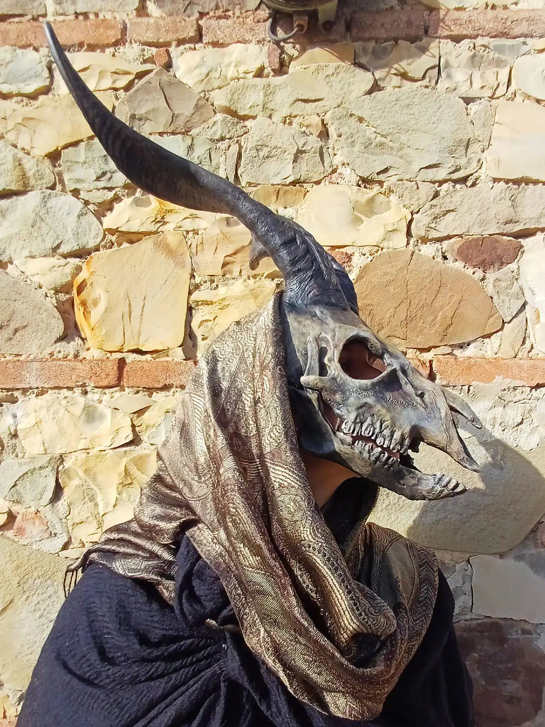 resin ram demon skull mask for cosplay costumes