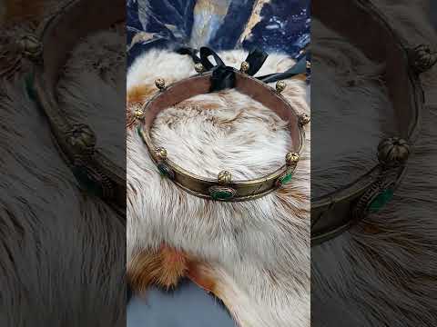 Handmade custom fantasy crown with personalized gem colors, adjustable cosplay and LARP accessory