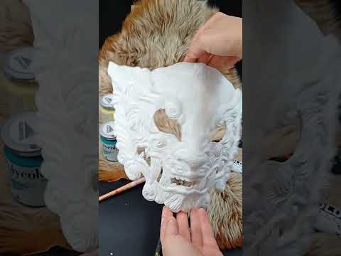 A blank resin demon mask, oni mask built for painting, weathering, and personal oni designs.