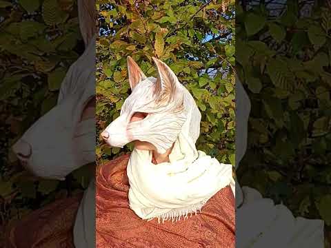 Handcrafted Fenrir half mask inspired by Norse mythology, resin wolf mask for cosplay and LARP