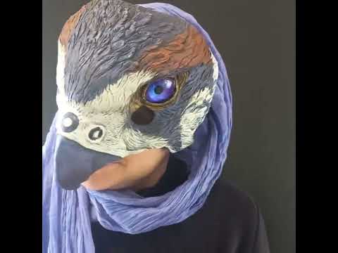Hand-painted animal mask Horus resin mask inspired by real animal coloring
