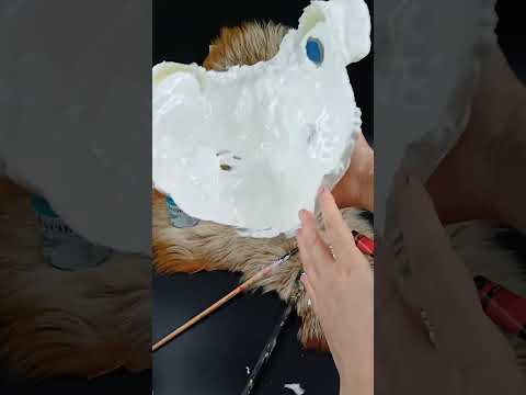 DIY hyena blank resin mask ready to paint, animal cosplay and LARP mask