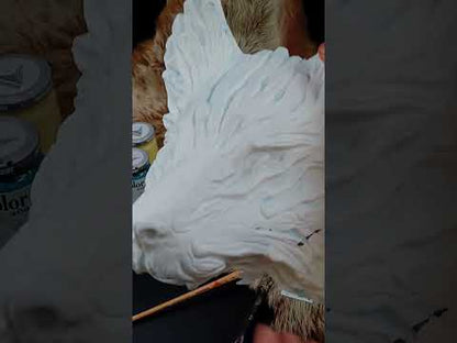 DIY Fenrir wolf blank resin mask ready to paint, mythological wolf cosplay and LARP mask