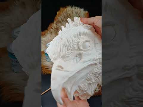DIY Serpentario and bird blank resin mask ready to paint, fantasy creature cosplay and LARP mask