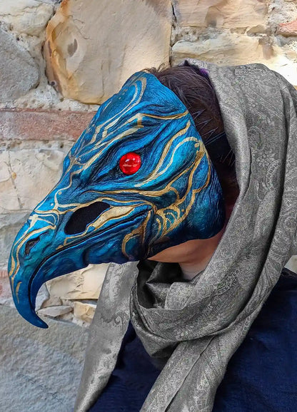 Raven-style masquerade party face mask, gothic and elegant, perfect for costume balls or fantasy cosplay